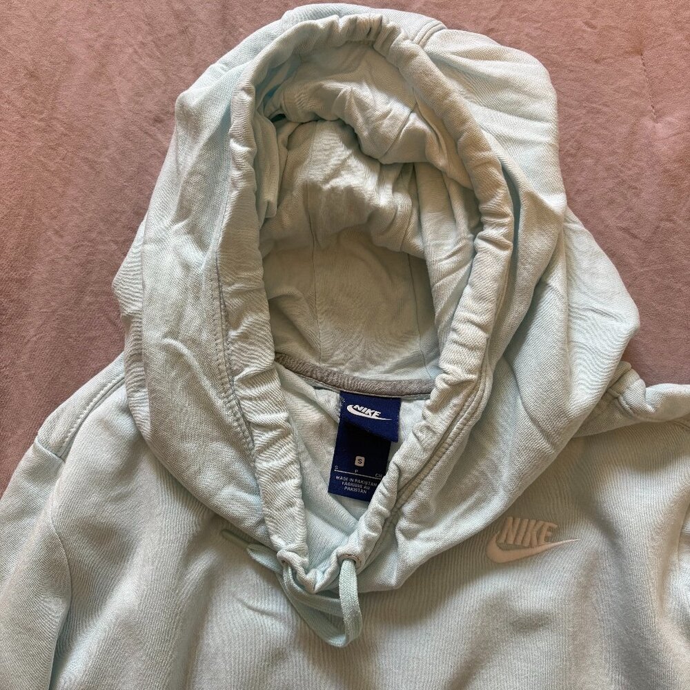 Nike Women's Funnel Neck Hoodie - Light Blue (Size S) - Picture 3 of 3